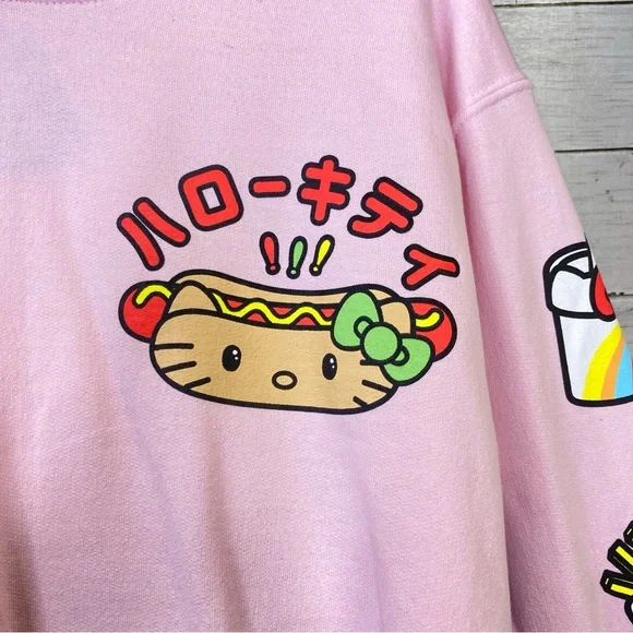 Sanrio Hello Kitty Hamburger Fast Food Hoodie Small - Picture 4 of 10
